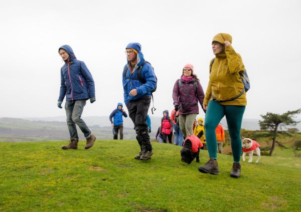 A group of people walking